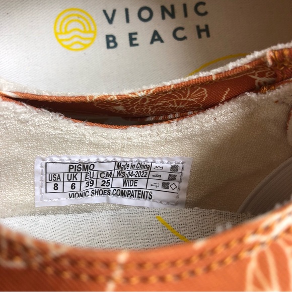 Vionic Beach Printed Slip-on Shoes Size 8 Wide - Picture 8 of 9